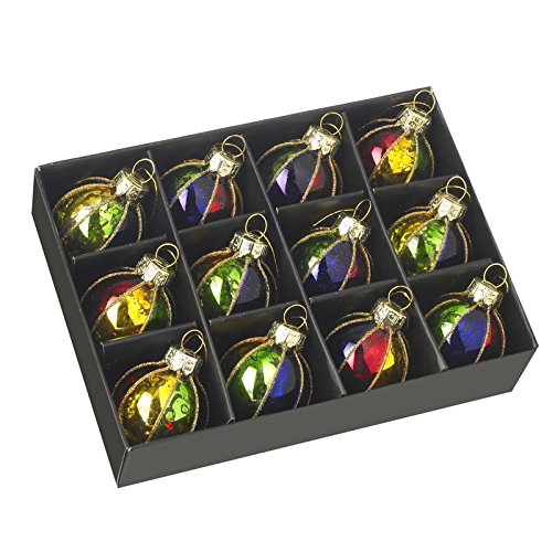 Mini Christmas Baubles - Jewel and Gold - Set of 12