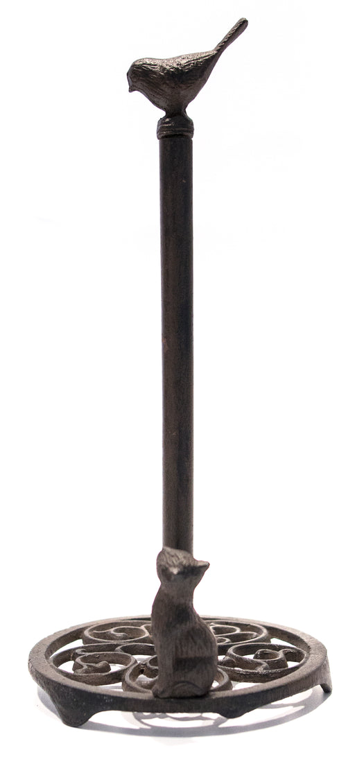 Bird and Cat Freestanding Kitchen Roll Holder
