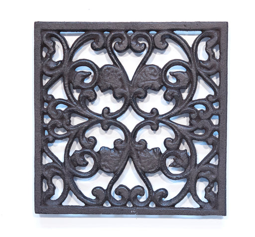 Cast Iron Decorative Square Kitchen Trivet