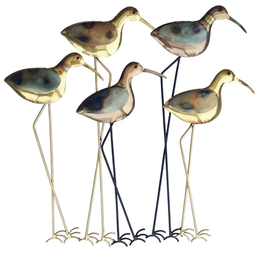 Wading Birds Metal Wall Art - Gold - GingerInteriors.co.uk