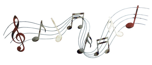 Playful Music Notes Metal Wall Art