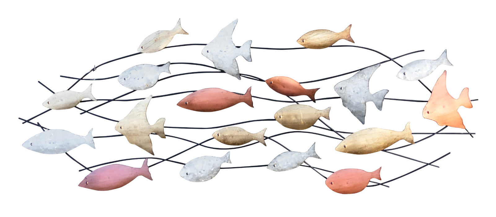 Metallic Fish Metal Wall Art