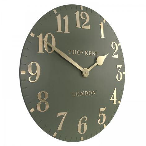 Thomas Kent 20 Inch Wall Clock Arabic Lichen Green DS