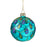 Blue Christmas Bauble Clear Peacock Design