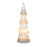 Light Up Glass Cone Christmas Tree Sparkle Trim - Large