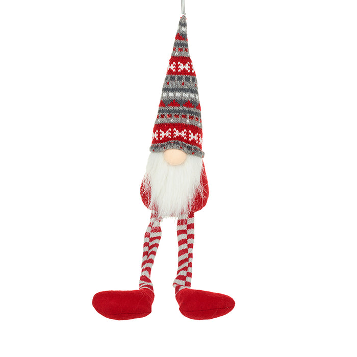 Red Spring Santa Gonk with knitted Fairisle Hat - 40cm