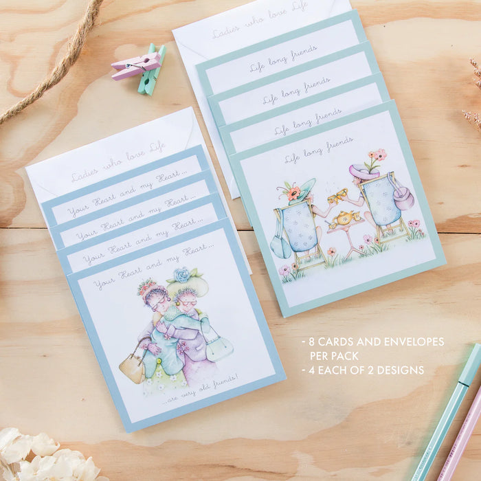 Berni Parker Note Card Pack - Friends - Pack of 8