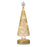 Light Up Glass Christmas Tree - Gold Swirls Small