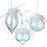 Glass Feather Christmas Baubles