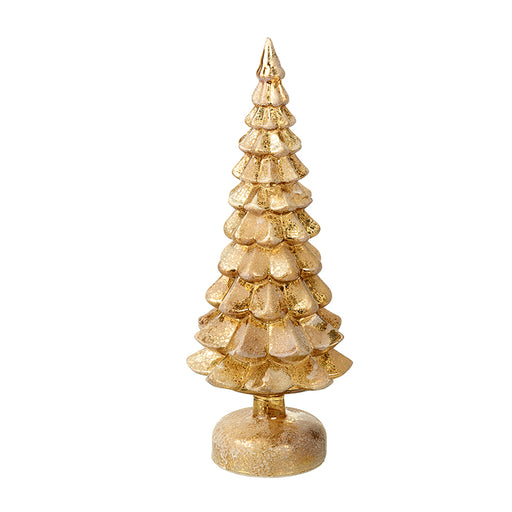 Light Up Gold Glass Christmas Tree