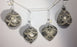 Ornate Set of 4 Dark Silver Christmas Baubles