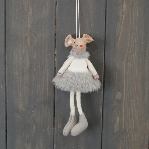 Hanging Felt Mice - Grey and Pink and White Mice - Select Colour required - GingerInteriors.co.uk
