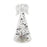 Light up Silver Bead Glass Angel Hanging Decoration