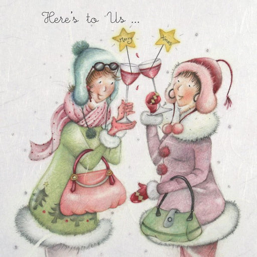 Christmas Card - Here's to us... - Berni Parker