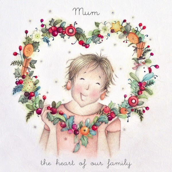 Christmas Card - Mum The Heart of our Family - Berni Parker