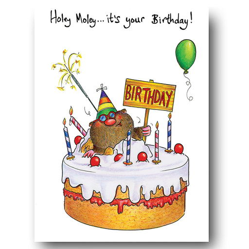 Birthday Card - Holey Moley...it's your Birthday!