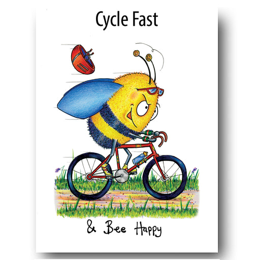 Cycling Card - Cycle Fast...& Bee Happy