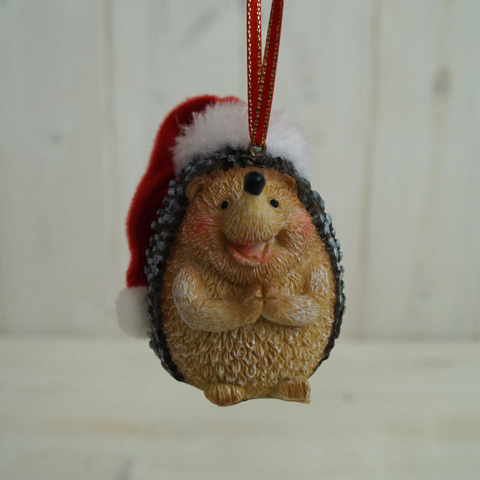Hanging Hedgehog Christmas Tree Decorations