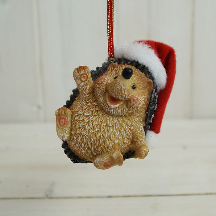 Hanging Hedgehog Christmas Tree Decorations