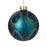 Deep Blue Christmas Bauble Peacock Design