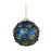 Dark Blue Christmas Bauble Emperor Peacock Design