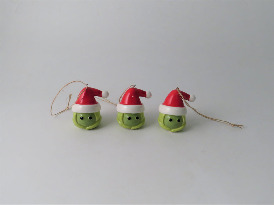 Sprouts! Ceramic Hanging Christmas Tree Decorations - Set of 3