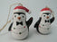 Penguin Ceramic Hanging Christmas Tree Decorations - Set of 2