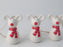 Mice Ceramic Hanging Christmas Tree Decorations - Set of 3