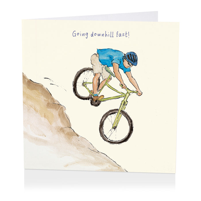 Cycling Card - Going Downhill Fast! - Art Beat
