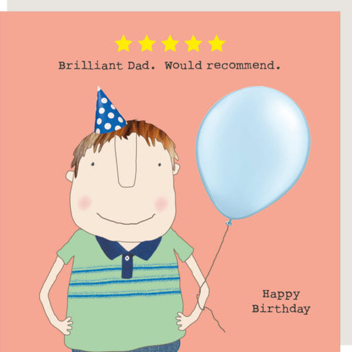 5 Star Dad, Brilliant Dad. Would Recommend - Rosie Made A Thing Greeting Card