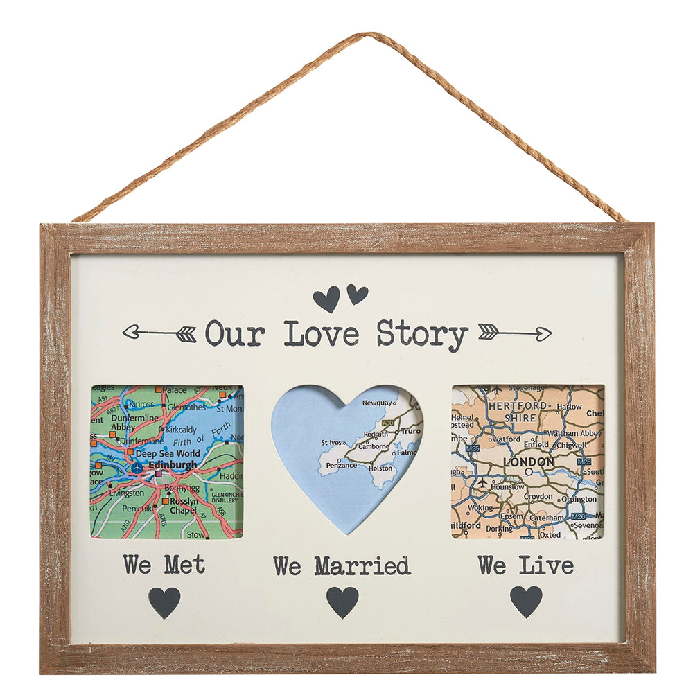 Our Love Story, Triple Frame - Wedding Gift