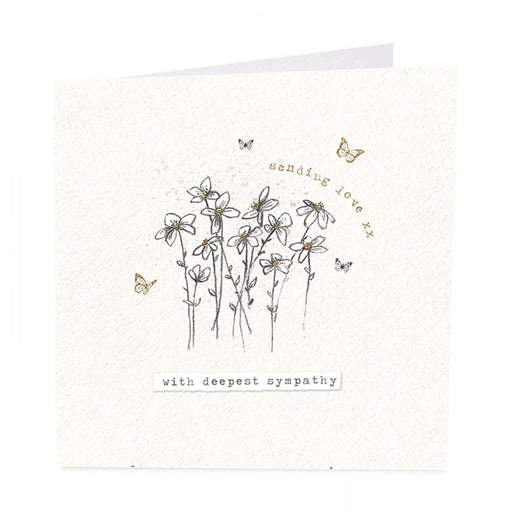 Sympathy Card - Sending Love xx, with deepest sympathy - Art Beat