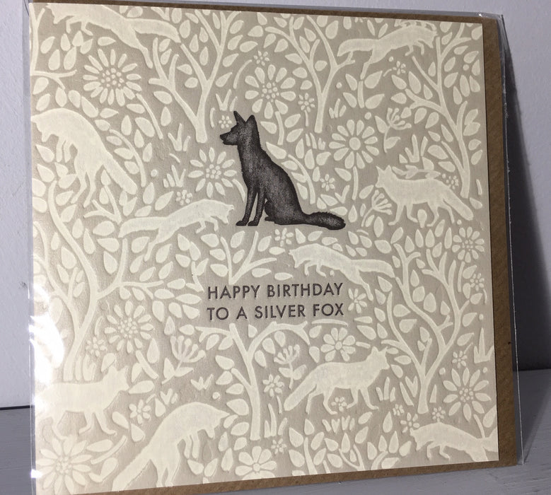 Silver fox card