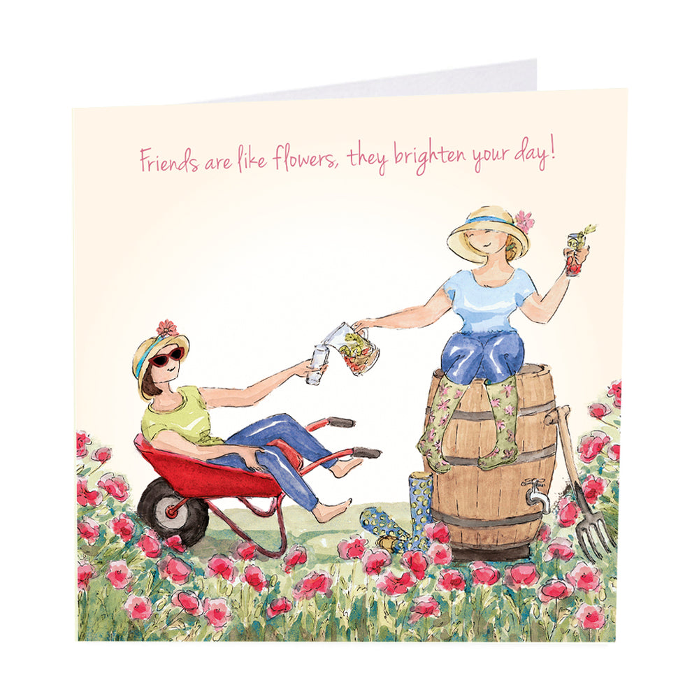 Gardener friend card, Friends are like flowers - Angie Thomas
