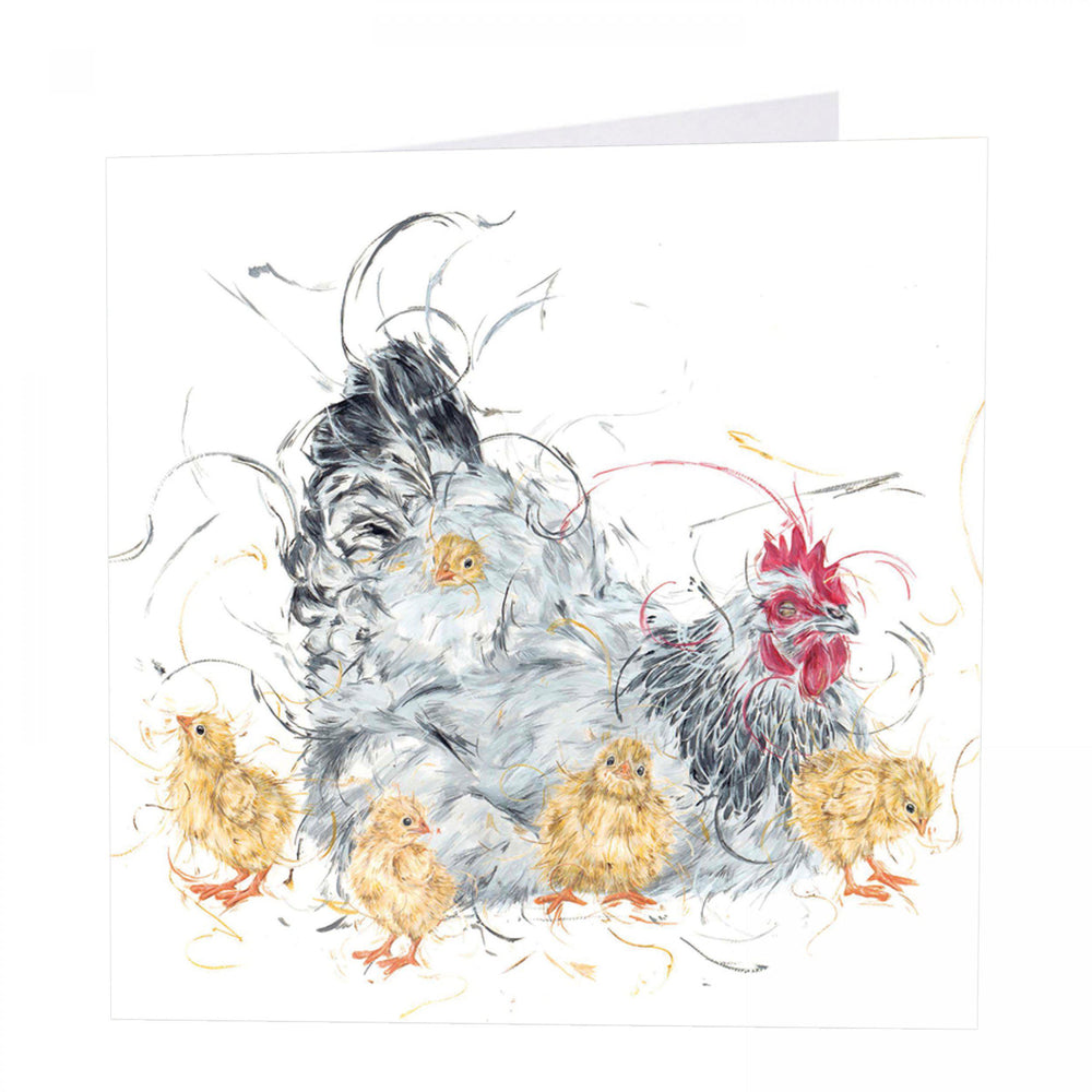 Hide and Seek - Mother Hen and Chicks, Chicken Card - Art Beat