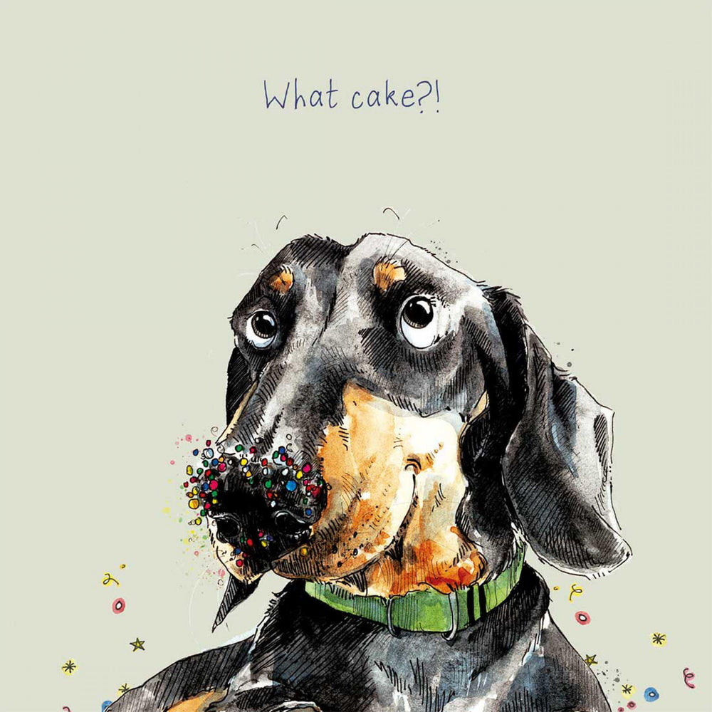 Dog Birthday Card - What Cake?! - Art Beat