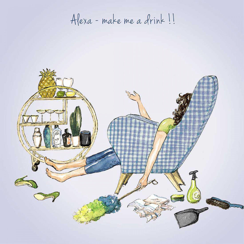 Cleaning Card - Alexa make me a drink!