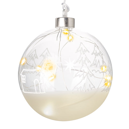 Glass Bauble Light Up Childs Play LED Christmas Decoration