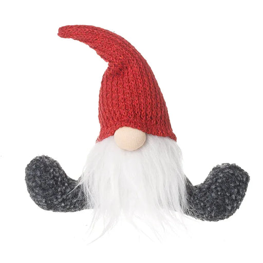 Red Sitting Santa Gonk with red knitted Hat - 2 Sizes - GingerInteriors.co.uk