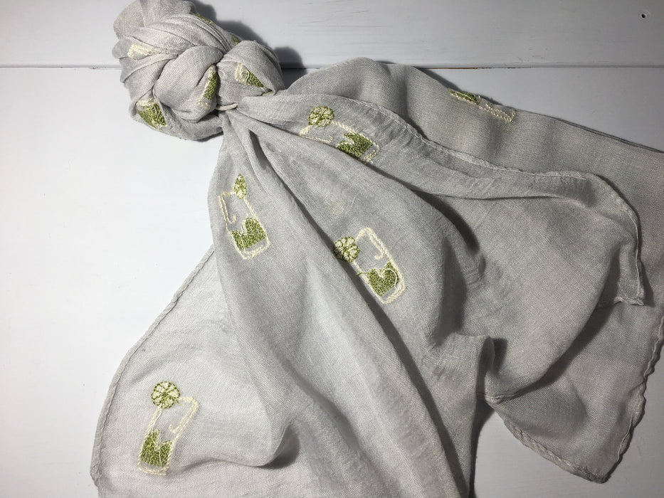 Gin and Tonic Scarf - Grey