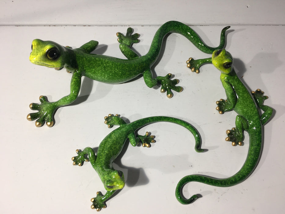 Green Gecko Wall Decor - Set