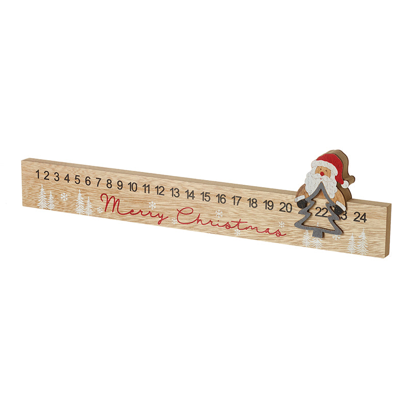 Advent Countdown - Wooden Santa Claus