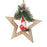 Wooden Hanging Star with Sitting Santa Christmas Decoration
