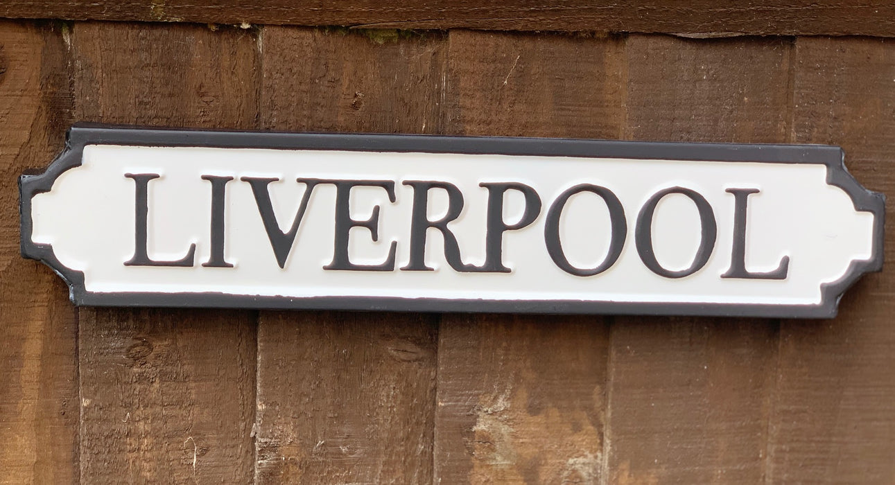 Liverpool - Metal Road Sign