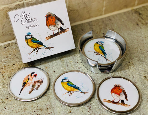 Garden Bird Coasters set of 6 - Meg Hawkins