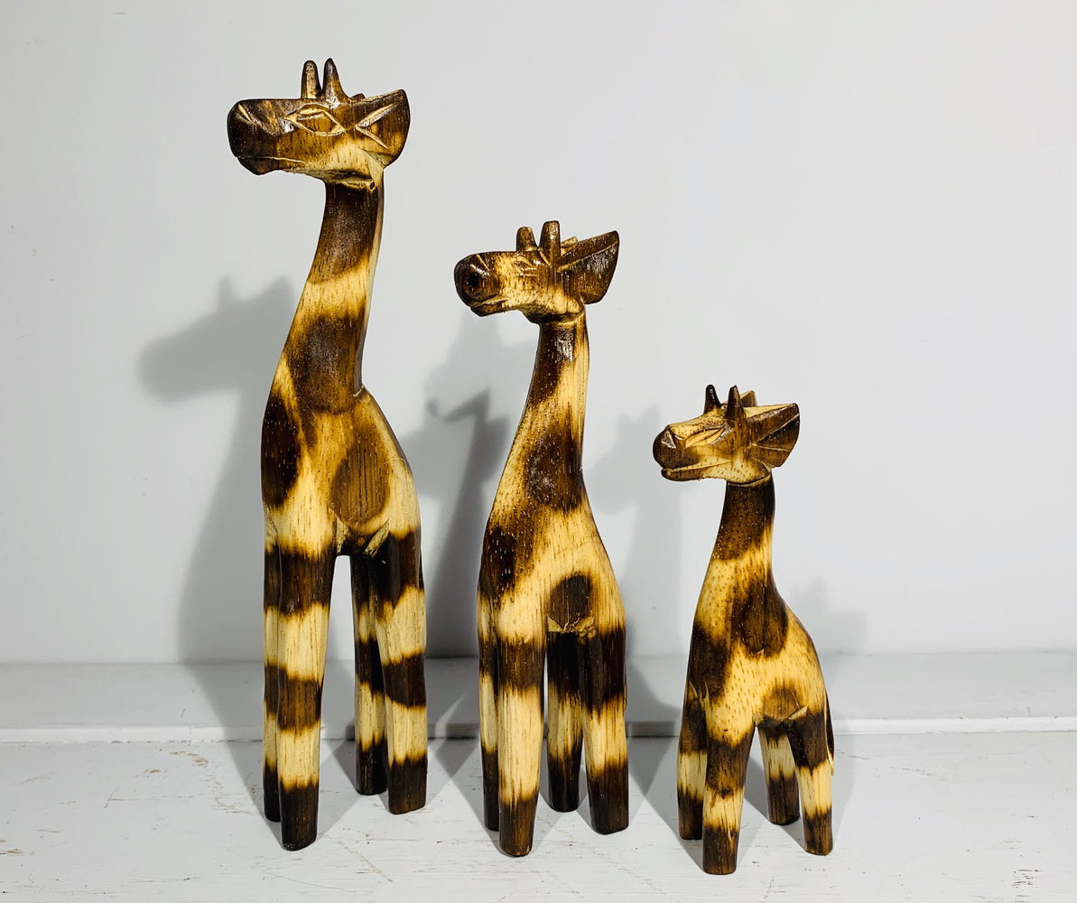 Hand carved wooden best sale giraffe