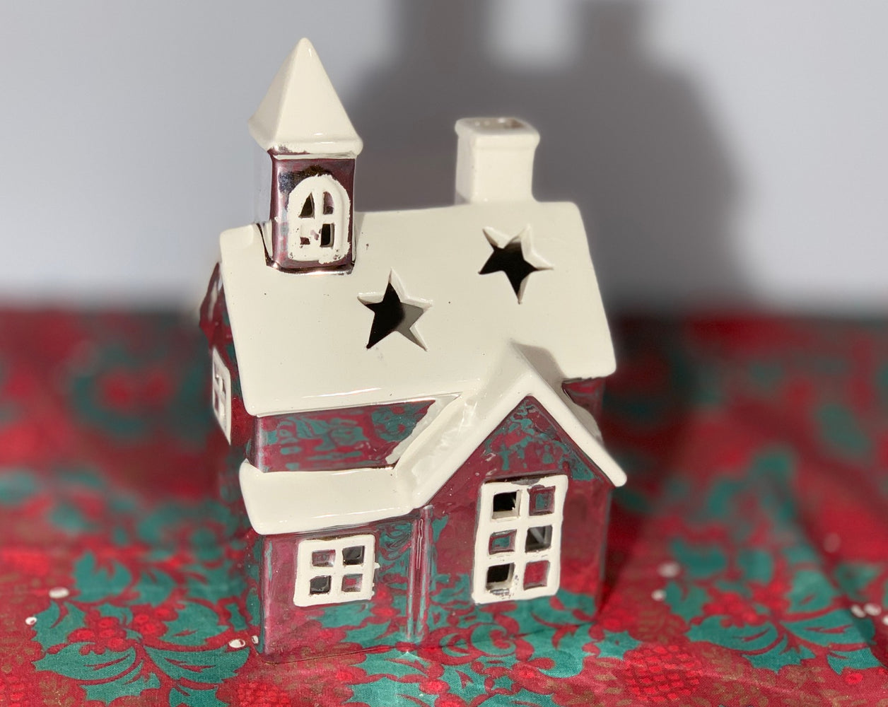 Dutch Village Ceramic Lantern Church - 17cm