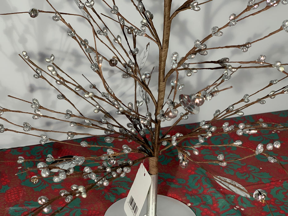 Silver Berry Glitter Christmas Tree 60cm