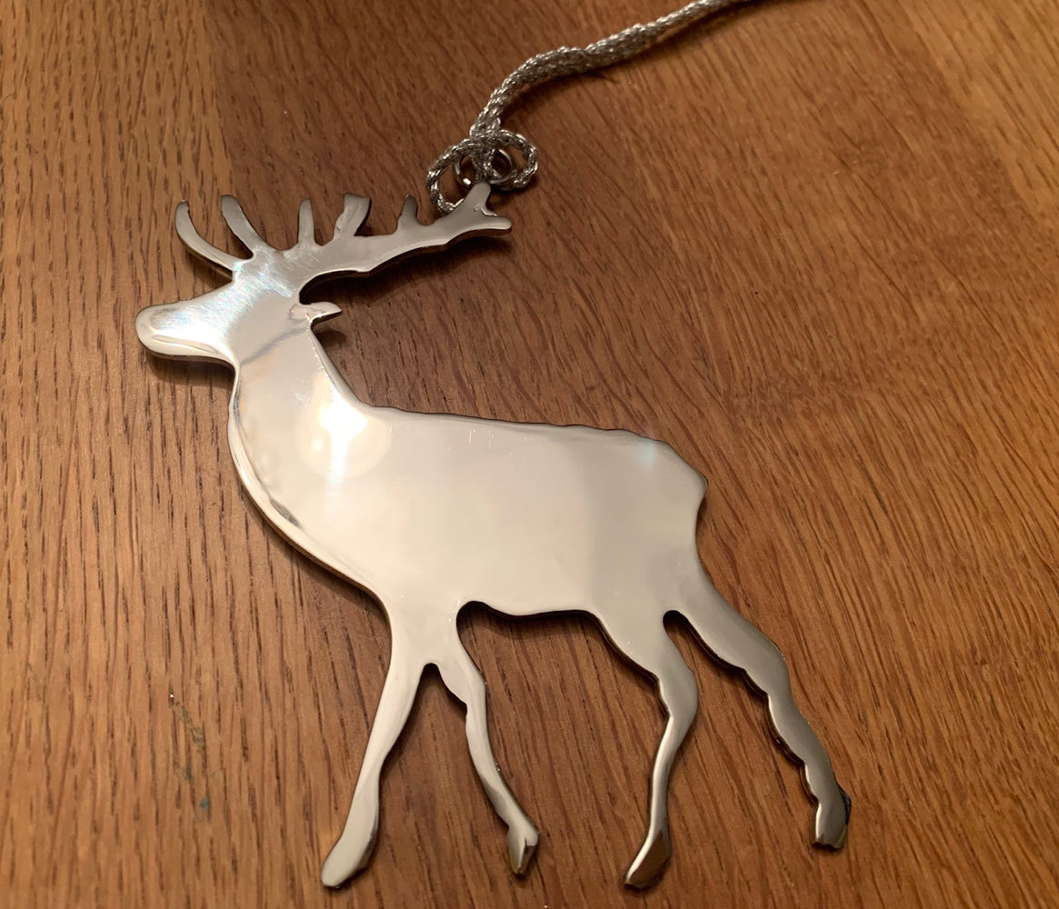 Silver stag decoration
