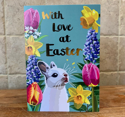 With Love At Easter - Bunny card with Gold Foil Detail, Sarah Kelleher